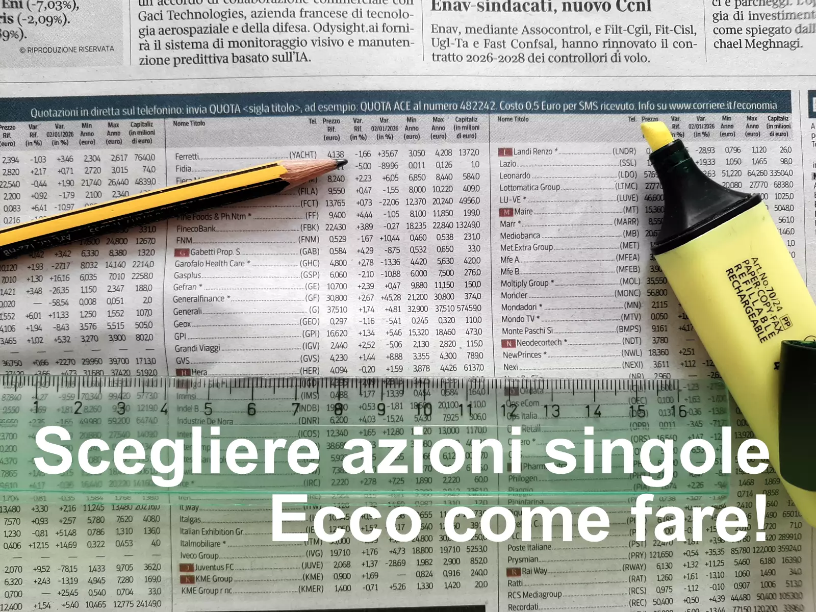 la guida per come scegliere quali azioni acquistare, come investire su azioni singole quali compagnie scegliere e su che base, è facile se sai come individuare aziende dal prezzo vantaggioso e buona capitalizzazione di mercato